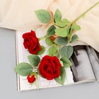 Цветы искусственные "Роза Вестерленд" d-6 см 60 см красный - фото 4901499