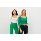 Джемпер женский с вырезом MIST, р. 40-42, белый - фото 801010377