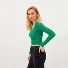 Джемпер женский с вырезом MIST, р. 40-42, зелёный - фото 801010410