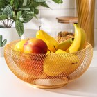 Ваза для фруктов «Сплетение», 30×30×13, цвет золото - фото 6725348