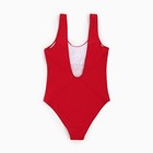 Купальник слитный Basic MINAKU, цвет красный, размер 46 - фото 801516547