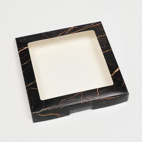 Коробка самосборная, с окном, "Текстуры", 21 х 21 х 3 см
