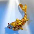Брошь "Рыба" глубоководная, цвет золотой - фото 4905783