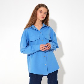 Рубашка женская MINAKU: Casual Collection цвет голубой, р-р 46