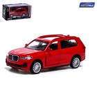 Машина металлическая BMW X7, 1:44, инерция, открываются двери, цвет красный 7389675 - фото 6530010