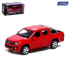 Машина металлическая VOLKSWAGEN AMAROK, 1:46, инерция, открываются двери, цвет красный - фото 1764879