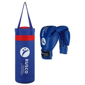 {{photo.Alt || photo.Description || 'Набор боксёрский для начинающих RUSCO SPORT: перчатки + перчатки, цвет синий (6 OZ)'}}