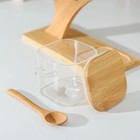 Набор банок для сыпучих продуктов "Эко" , 3 шт на подставке, 20х10х25 см - фото 801071735