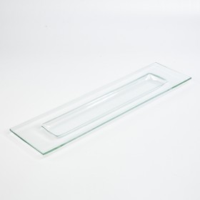 Поднос прозрачный прямоугольный, 49×13 см , BDK Glass