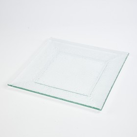 Блюдо квадратное прозрачное, 28×28 см, BDK Glass