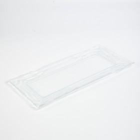 Поднос прозрачный прямоугольный «Кастл», 38×18 см, BDK Glass