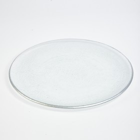 Тарелка прозрачная «Кантри», 28 см, платиновая отводка, BDK Glass