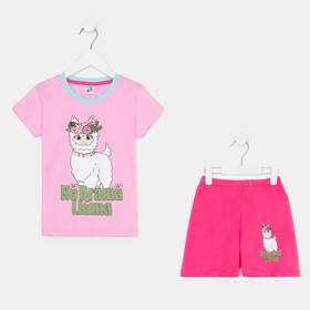 {{photo.Alt || photo.Description || 'Комплект (футболка и шорты) для девочки, цвет розовый/ярко-розовый, рост 104'}}