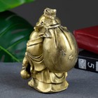 Статуэтка "Хотей с посохом за спиной", цвет золото, 14см - фото 11135693