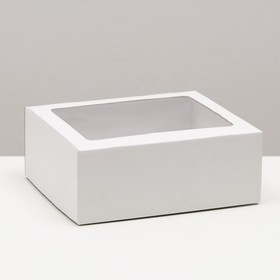 Box Prefabricated Cover-bottom White with window 25x21x10