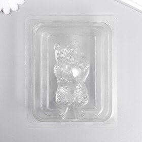 Пластиковая форма 3D "Медвежонок стоит с сердечком" (набор 2 детали)