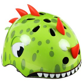 Шлем детский CORSA "Дракоша" размер М, цвет зелёный
