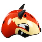 Шлем детский CORSA "Лиса" размер S, цвет оранжевый - фото 801081007