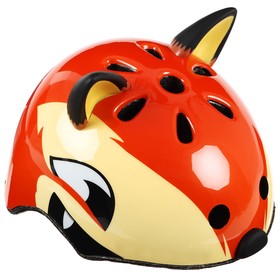 Шлем детский CORSA "Лиса" размер М, цвет оранжевый