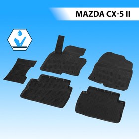 Коврики в салон автомобиля литьевые Rival, Mazda CX-5 II 2017-н.в., литьевой полиуретан, без крепежа , 5 шт., 63803001 7846814