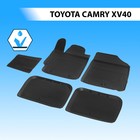 Коврики в салон автомобиля Rival, Toyota Camry XV40 седан 2006-2011, полиуретан, с крепежом, 4 шт., 15701006 7846987 - фото 110802