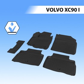 Коврики в салон автомобиля Rival, Volvo XC90 I 2002-2014, полиуретан, с крепежом, 5 шт., 15901001 7847019