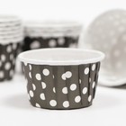 Форма для выпечки "Маффин", черный в белый горох, 3,8 х 3 см 7450237
