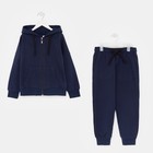Костюм (брюки/толстовка) для мальчика , цвет темно-синий, рост 140 - фото 5038903