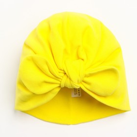 Шапка (чалма) для девочки. цвет желтый, размер 44-47 см