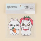 Термонаклейка для текстиля «Кролики», 8.97 × 7,07 см - фото 801084511