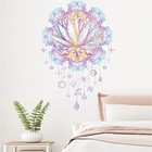 Наклейка пластик интерьерная цветная "Цветок лотоса с кристаллами" 39х57 см - фото 4966073