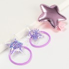 Набор для волос: резинка и заколка фиолетовая "Звездочки",  My Little Pony - фото 801086068