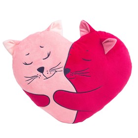 Мягкая игрушка, подушка «Безумно влюблённые котики», 40 см