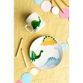 Набор посуды «Динозавры», 2 в 1 (кружка, тарелка)