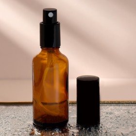 Флакон для парфюма «Простота», с распылителем, 50 мл, цвет коричневый/чёрный