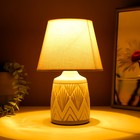 Настольная лампа 16528/1GR E14 40Вт бело-серый 17,5х17,5х27,5 см - фото 801088646