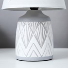 Настольная лампа 16528/1GR E14 40Вт бело-серый 17,5х17,5х27,5 см - фото 801088648