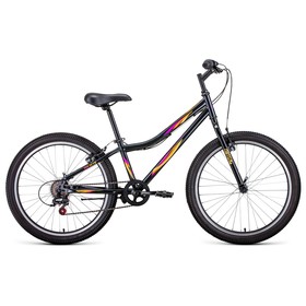 Велосипед 24" Forward Iris 1.0, 2022, цвет темно-серый/розовый, размер 12"
