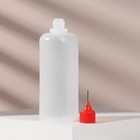 Бутылочка для хранения, с иглой, 100 мл, цвет красный/прозрачный - фото 5045836