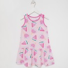 Платье для девочки, цвет розовый/арбуз, рост 128 - фото 5039925