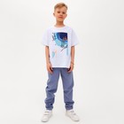 Брюки для мальчика MINAKU: Cotton collection цвет синий, рост 110 - фото 801433997