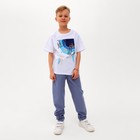 Брюки для мальчика MINAKU: Cotton collection цвет синий, рост 110 - фото 801520574