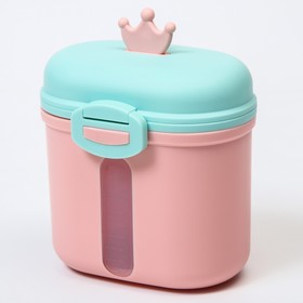 УЦЕНКА Контейнер для хранения детского питания «Корона», 360 гр., цвет розовый
