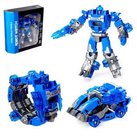 Робот «Часы», трансформируется в робота и машинку, цвет синий