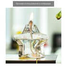 Подсвечник керосиновый стекло "Звёздочка" прозрачный 9х9,5 см