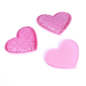 Decorative Hearts, Set 5 pcs., Size 1 Piece: 5.3 × 5 cm, Color Pink