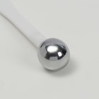 Массажёр д/лица металл/пластик 5,7*1,2см бел/сереб пакет - фото 802483446