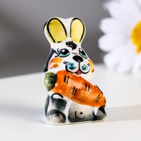 Сувенир Кролик с морковкой, гжель, цвет в Донецке