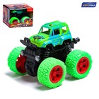Джип инерционный Monster truck, цвет зелёный - фото 6885619