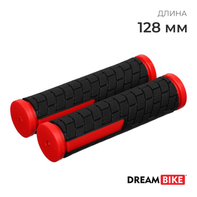 Грипсы 128мм, Dream Bike, цвет чёрно-красный
